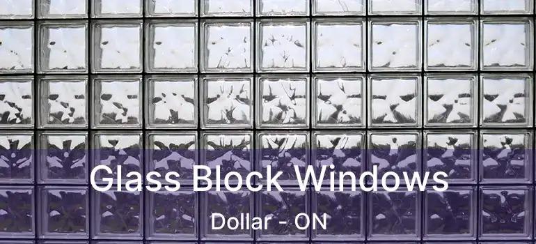 Glass Block Windows Dollar - ON