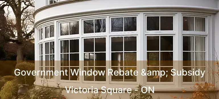 Government Window Rebate & Subsidy Victoria Square - ON
