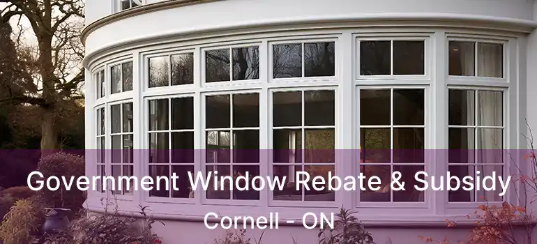 Government Window Rebate & Subsidy Cornell - ON