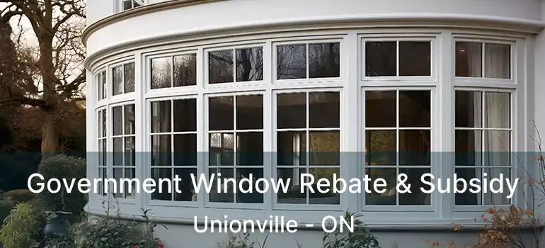 Government Window Rebate & Subsidy Unionville - ON