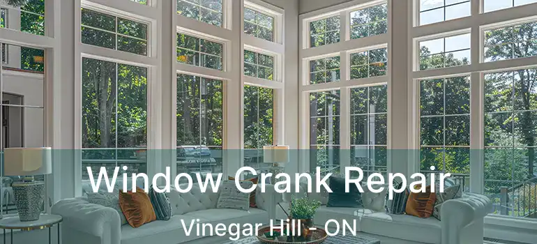 Window Crank Repair Vinegar Hill - ON