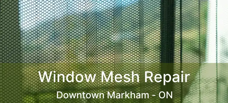 Window Mesh Repair Downtown Markham - ON
